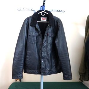 Levi's Leather Fur Collar Jacket